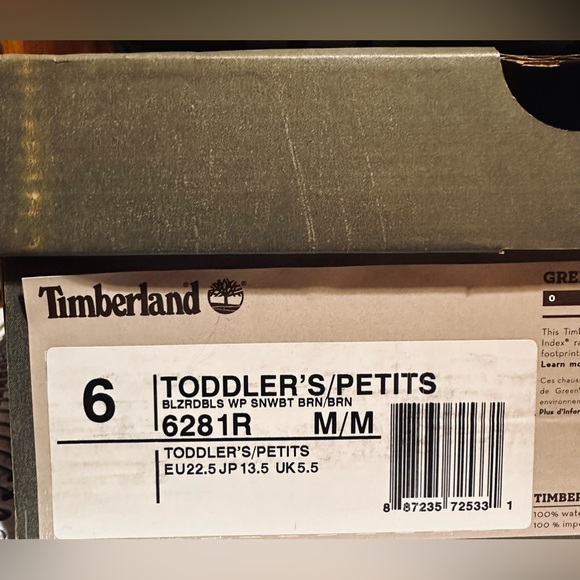 Timberland Blizzard Bliss Waterproof Brown Snow Boot   Toddler 6    New … - Picture 11 of 11
